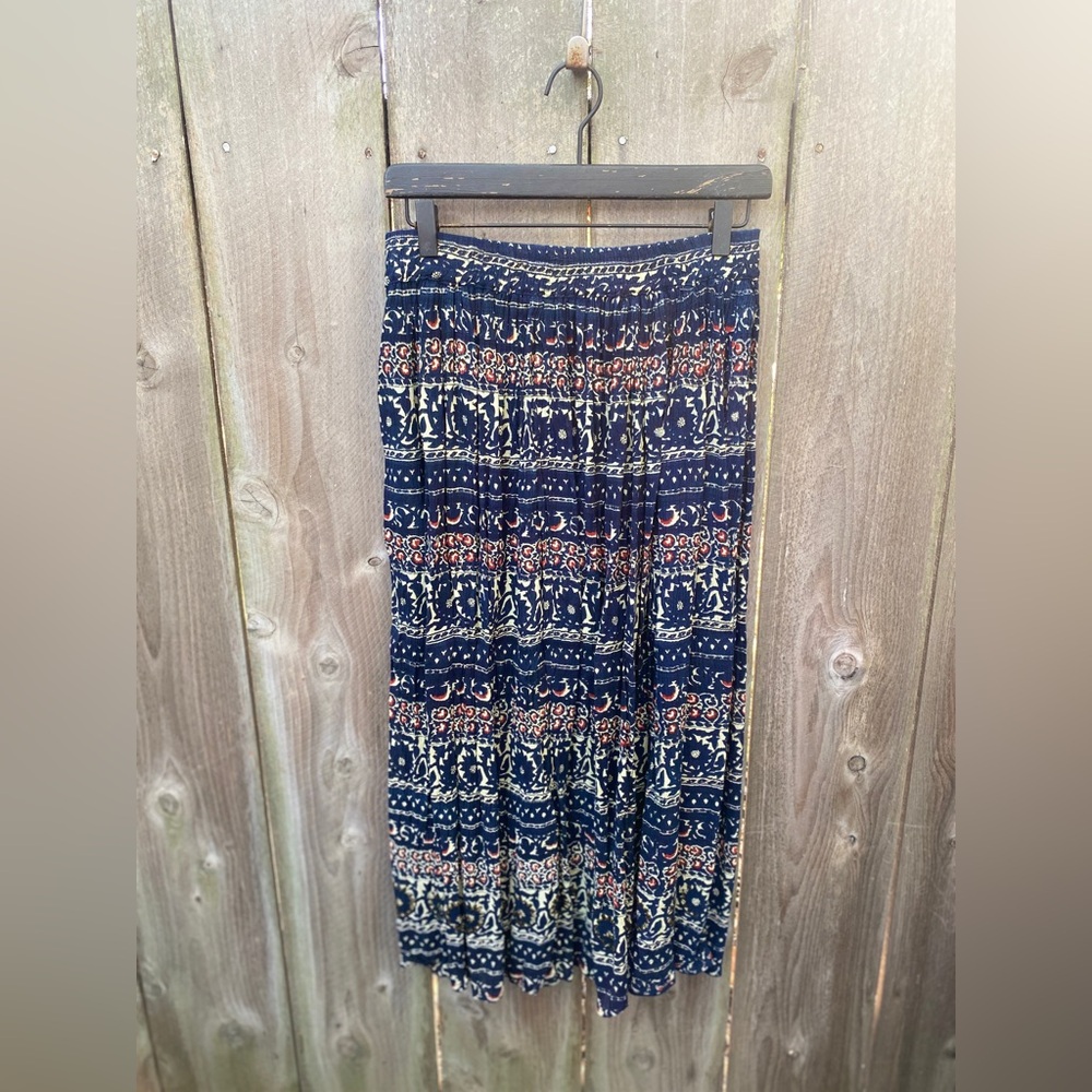 Vintage Beaded Boho Midi Skirt Indie Artsy Hippie Style Jane‎ Ashley Large